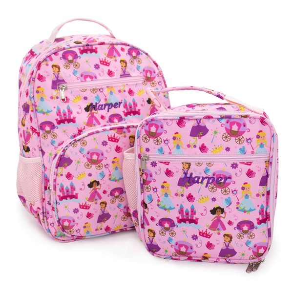 DIBSIES Personalized Adventure Collection Backpack (Princess Backpack and Lunch Box
