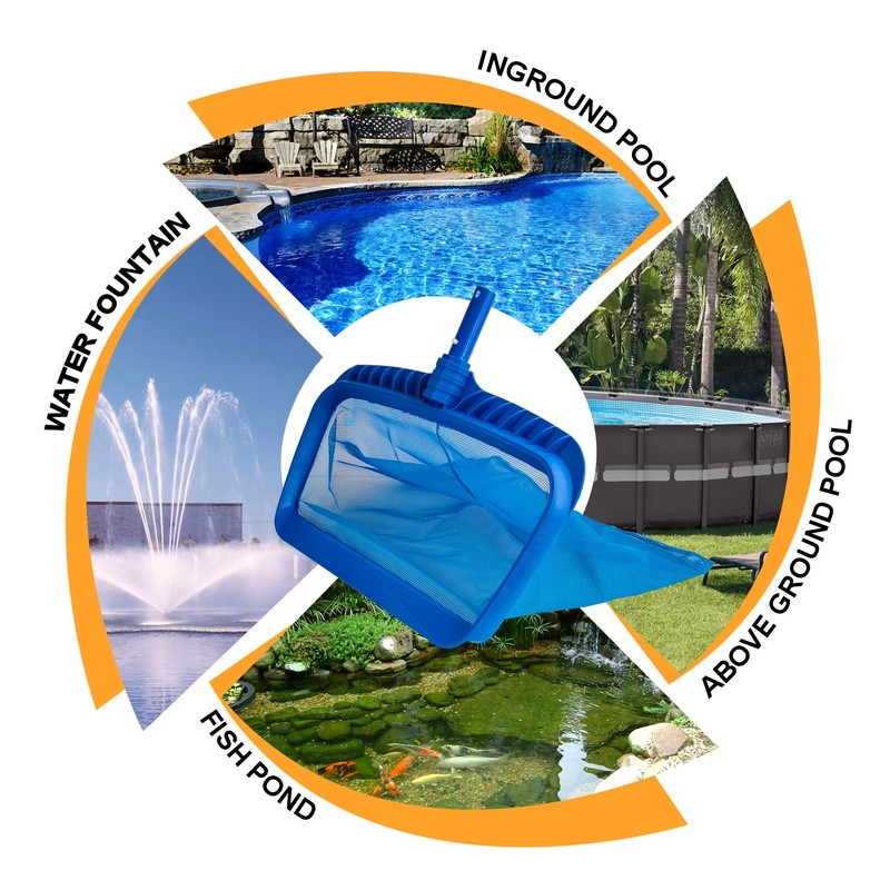 Pool Stomach Heavy-Duty Pool Skimmer Net with Deep Mesh Bag
