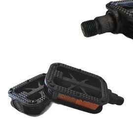 FAST WORLD SHOPPING ® 1 pair of non-slip replacement pedals with reflectors, universal connection 14 mm.