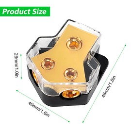 You divide into two distribution blocks, 40 x 46 x 28 mm, 12 V fuse box, pure copper distribution block 12 V, common power distributor 12 V, 12 V distribution block (1)