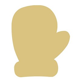Mitten Cutout Unfinished Wood Winter Decor Holiday Kids Door Hanger MDF Shape Canvas Style 3 (6")
