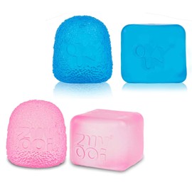 Fudge Candy- Soft Sensory Fidget Toy - (Set of 2) - Collectible Stress Cube Squishy Balls - Slow Rising Stress Balls Stretchy Fidget Ice Cube for Anxiety Stress Relief, Maltose filling（Random Color）