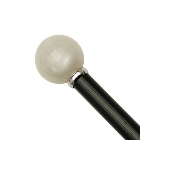 Ball Knob Cane High Gloss Black Shaft, Pearlized Handle  -Affordable Gift! Item #DHAR-9152600