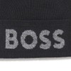 BOSS Big Logo Knit Hat, Black Crow, One Size