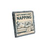 Dad's Favorite Sport Napping Slate Coaster for Relaxing Dads [slco-kf25-3062]