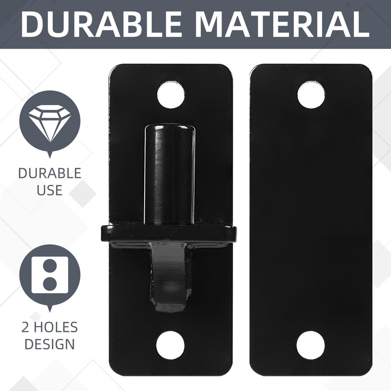 Rasugarlary Wall Mount Gate Hinges, Black Farm Gate Hinge, 4