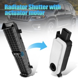 Radiator Shutter with Actuator Motor Compatible with Jeep KL Series Cherokee 2019-2023, Replaces OE Number CH1206117, 68412008AC, 68412008AA, 68412008AB