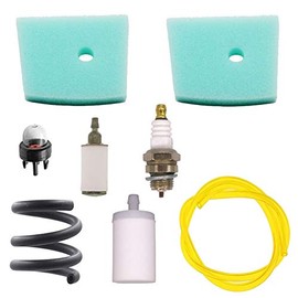 FitBest Air Filter 537186301 with Fuel Line Filter Primer Bulb for Husqvarna 123C 123L 123LD 223L 223R 322L 323C 323E 323R 323L 323LD 325C 325CX 325E 325L 326L 326LDX 326LX 327LX String Trimmer