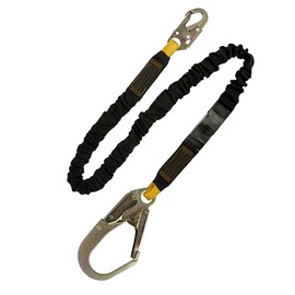 Madaco Roof Construction Fall Protection Heavy Duty Industrial Safety Internal Shock Absorbing 6FT Snap Rebar Hook Lanyard ANSI OSHA L-613-18-HS