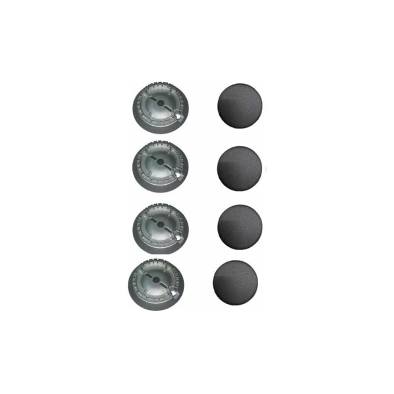 Kit de 4 Quemadores para Estufa Acros Whirlpool Con Tapas