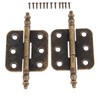 Dophee 2Pcs 35x70mm Antique Bronze Iron Crown Head 6 Holes