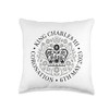 British King III Charles Memorabilia Kings Coronation 2023 Throw Pillow