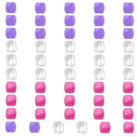 ROBOHOOK 51 Pcs Hair Beads, Beads for Hair Braids Kids Hairpin Decoration Braid Jewelr Suitable for Girls Braid Accessories(Purple*17,Rose Red*17,Transparent*17)