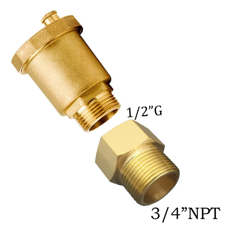 Joywayus Brass Automatic Float Valve Kit 3/4"NPT Air Bleeder Release