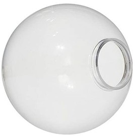 KastLite 10" Clear Acrylic Lamp Post Globe | Smooth Textured with 3.91" Fitter Neck | Manufactured by Crown Plastics