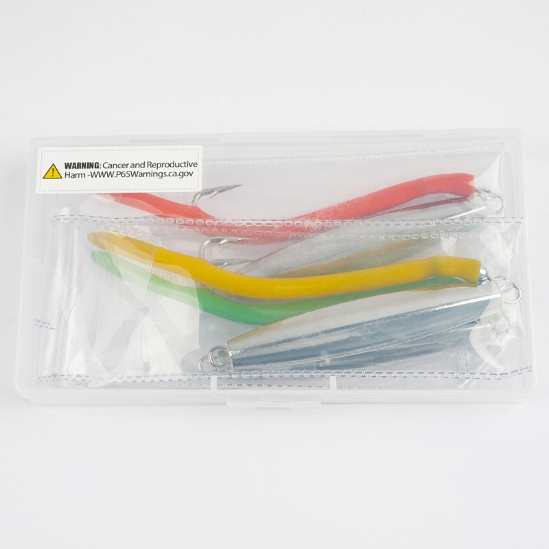 Diamond Jigs Fishing Saltwater Lures with Split Tube Tail and