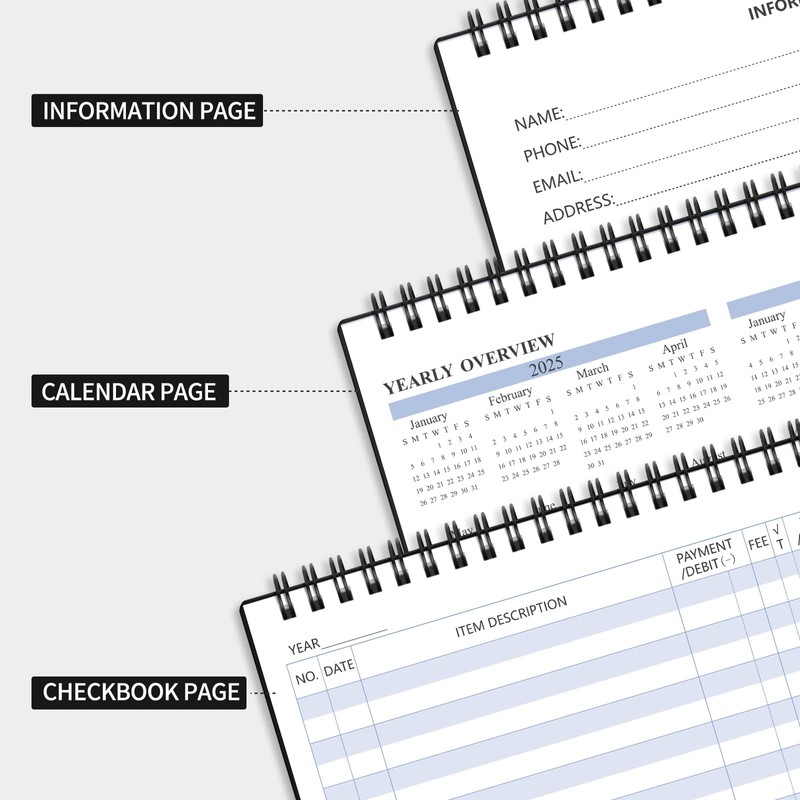Checkbook Register, Check Registers for Personal Checkbook, Financial Ledger, Checking