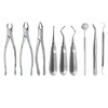 AAProTools 9 Pcs Basic Dental Extracting Extraction Forceps Elevators Set