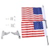 Trunk Lid Flag Pole Mount Kit with USA American Flag