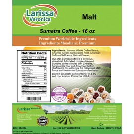 Malt Sumatra Coffee (Gourmet, Naturally Flavored, Whole Coffee Beans) (16 oz, ZIN: 554214)