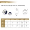 182 Pieces 304 Stainless Steel Lock Nuts, Kindroufly 5 Sizes