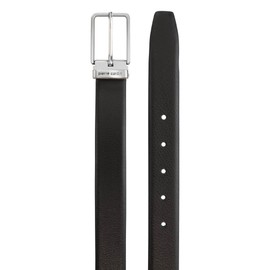 Pierre Cardin Men's Full Leather Belt Made of Cowhide Leather, 30 mm Wide, Belt Men Black, black, 115