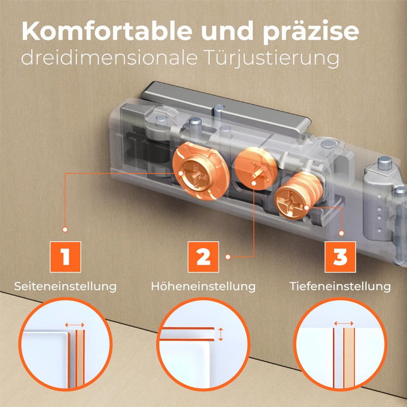BLUM CLIP top Möbel Scharnier 110°, gerade mit Feder, Schrauben,