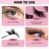 Uytrrsvd False Eyelashes,Natural Half Lashes 7 Pairs - Invisible Clear