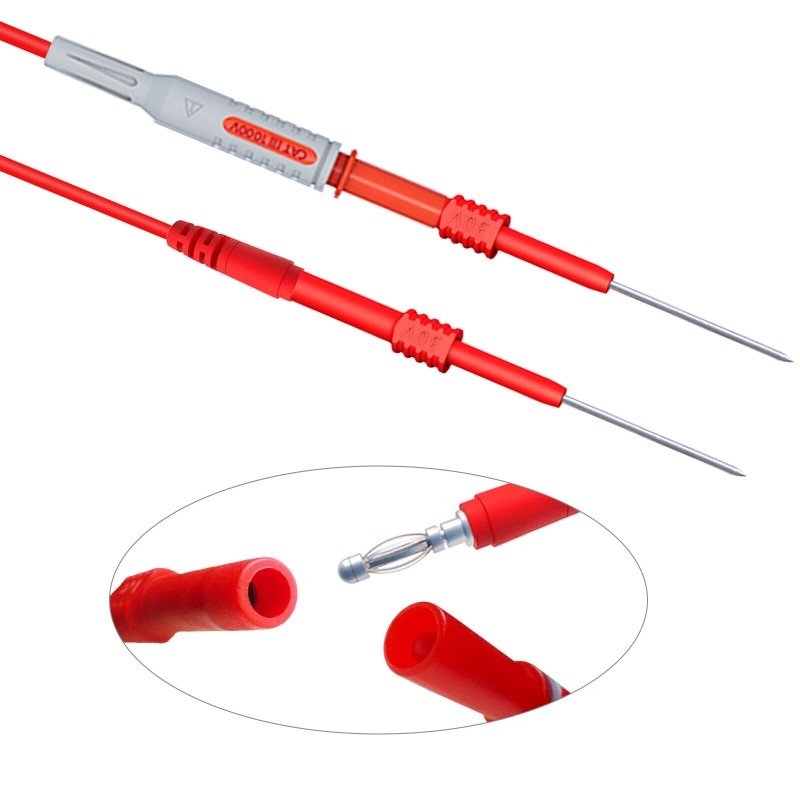 Peakelect 2PCS Back Probe Pins Flexible Bendable Test Probes for