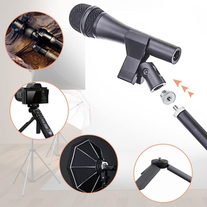 Camera Screw Converter Adapter Microphone Screw Adapter 1/4" Female to