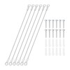 PATIKIL 6 Pcs Stainless Steel Lanyard Cable with Eyelets 0.06"