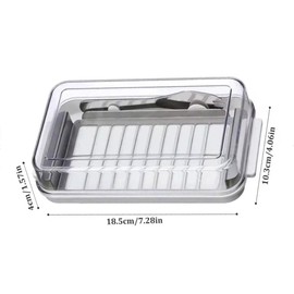 Butter Slicer Cutter Stainless Steel Butter Preservation Box Household Rectangular Butter Slicer Box Butter Pan Container with Lid