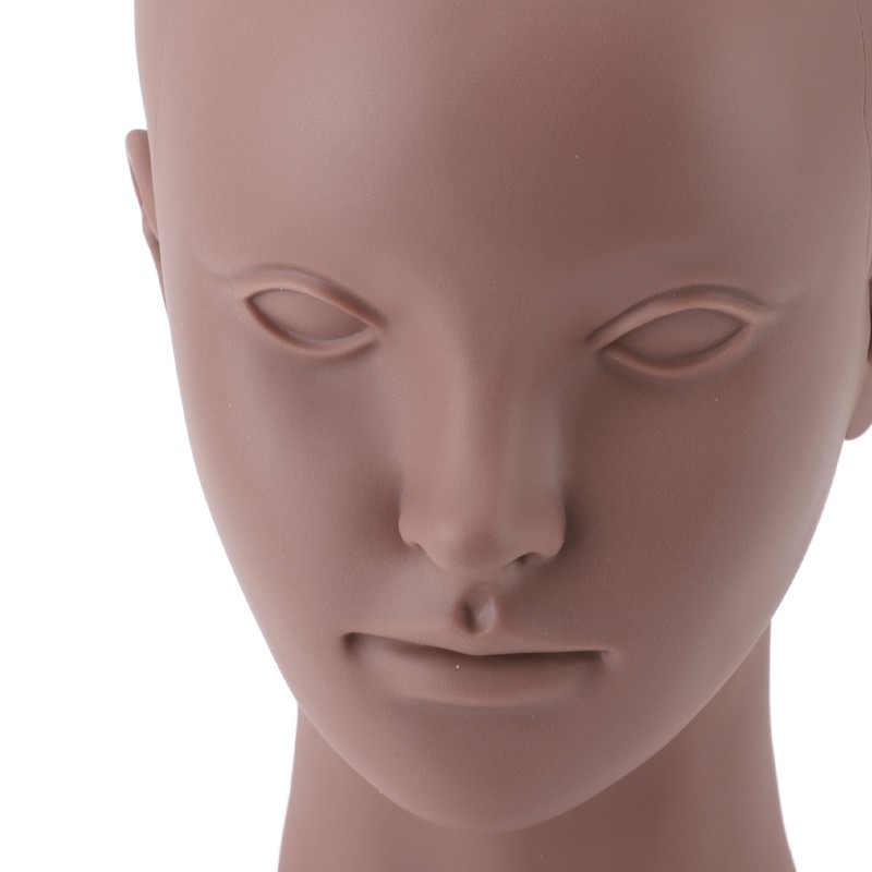 Female Bald Head Mannequin PVC Soft Rubber Human Skin Texture