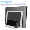 Laptop Organizer Aluminum Alloy Vertical Stand Adjustable Dual Slot for