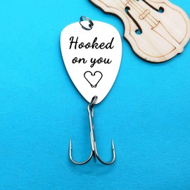 Gifts for Boyfriend Husband Anniversary Fishing Gifts for Him Fiance Hooked on You Fishing Lures Christmas Birthday Gifts Valentines Day Gifts for Him