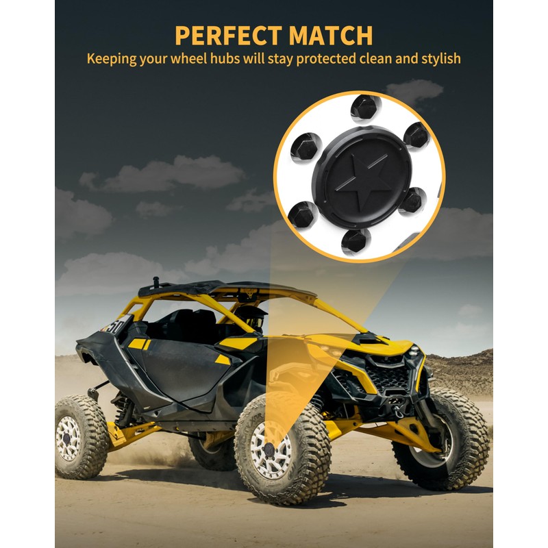 SLORIMOD Wheel Center Caps for Can-Am Maverick R/R MAX 2024-2025