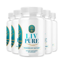 Liver 5-Pack Liv Pure Powered by Nature - Natural Support Supplement- 300 Capsules