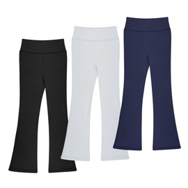 BIG ELEPHANT Girls Flare Leggings Kids Bell Bottoms High Waisted Bootcut Yoga Dance Flared Pants