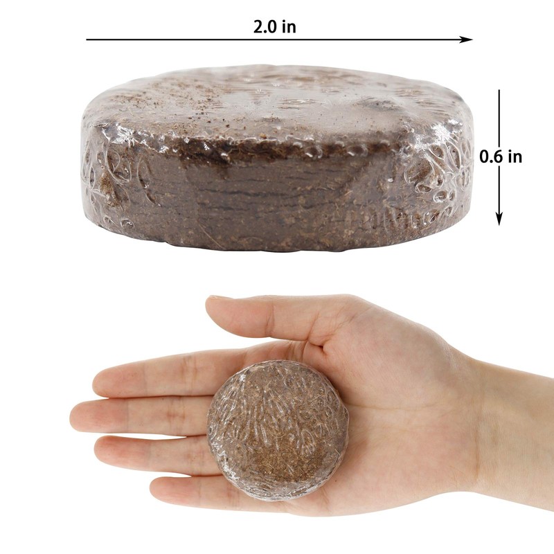 YBB 12 Pack Compressed Coco Coir Plant Pot Disc, 2