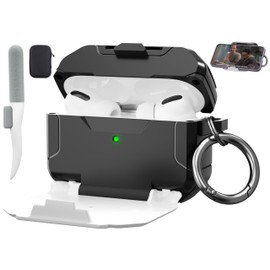 Valkit Compatible Airpods Pro 2nd/1st Generation Case Cover, Military Rugged AirPods Pro 2 Case with Keychain & Cleaning Pen Shockproof Protective Case for Air Pod Pro 2nd/1st Gen 2023/2022/2019