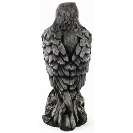Standing Raven Bird Cast Concrete Home and Garden Black Crow Statue for Yard