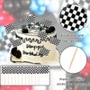 BLMHTWO Checked Flag Cupcake Toppers Cars Cupcake Toppers Checked Racing