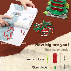 COZYMASS Chinese Ancient Architecture Micro Building Blocks Set - Tengwang Pavilion Mini Bricks Model Kit Toy Gift for Adults and Kids 2536 PCS