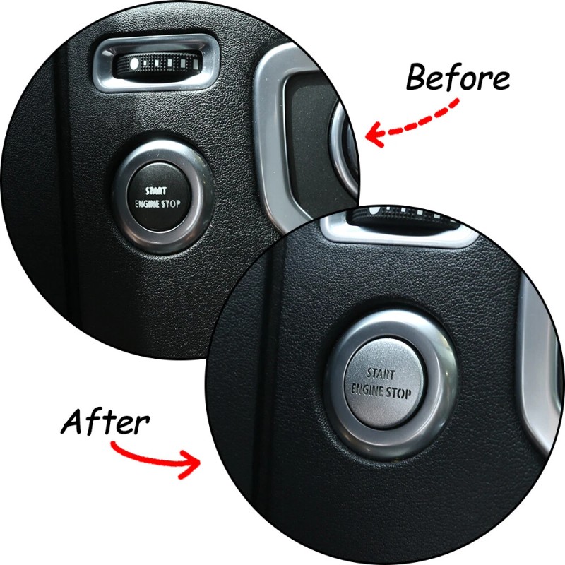 klend-cartrim Engine Start Stop Push Button Switch Sticker Fit LR4