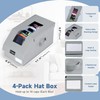 VAESIDA 4 Pack Stackable Hat Organizer for Baseball Caps, Clear
