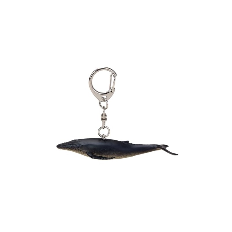 Mojo 387499 Humpback Whale Animal Figure Keychain, Black