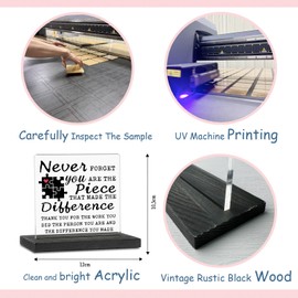 Coworker Leaving Gifts for Women Farewell Going Away Goodbye Gifts for Coworker, Retirement Appreciation Gifts for Teacher Social Worker Nurse Inspirational New Job Office Gifts Signs Plaque GBA57