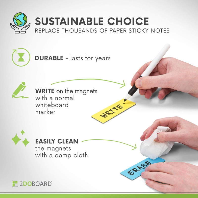75 Magnetic Notes or Magnetic Sticky Notes 3 x 1