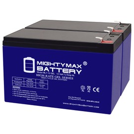 Mighty Max Battery ML7-12GEL - 12 Volt 7 AH, Gel Type, F1 Terminal, Rechargeable SLA AGM Battery - 2 Pack