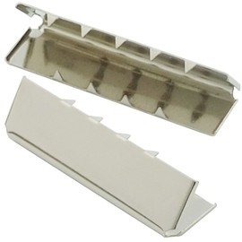Bluemoona 100 Pcs - 1.5" 38mm Belt Buckle End Tip Nickel for Webbing Tag Bag Polypropylene